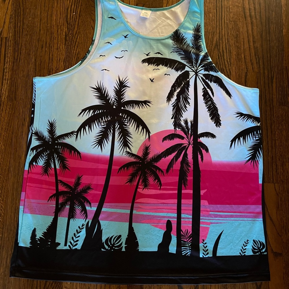 Hawaiian tank top surf vacation XXL